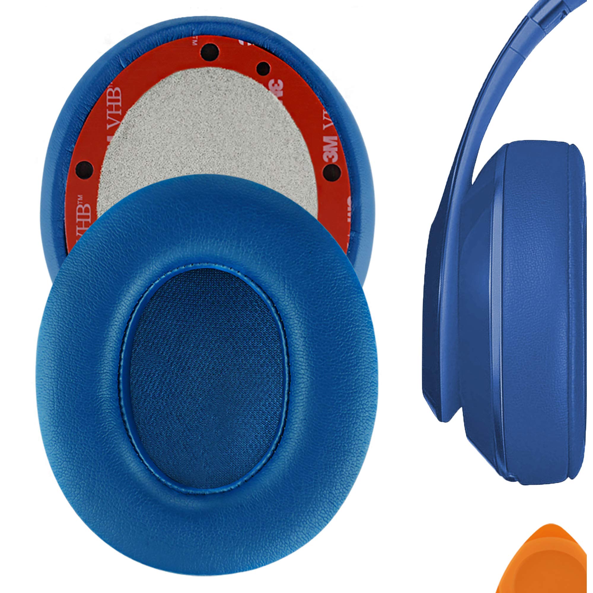 Geekria PRO Extra Thick Replacement Ear Pads Compatible with Beats Studio 3.0 Wireless (A1914) Headphones Ear Cushions, Repair Parts (Blue)