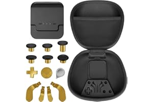 Sedicoca Complete Component Pack for Xbox Elite Wireless Controller Series 2，package Includes 1 Carrying Case 1 Dock, 4 Paddles, 2 DPads, 6 Thumbsticks,1Tool, for Xbox One Elite Series 2 Core Replacement Parts