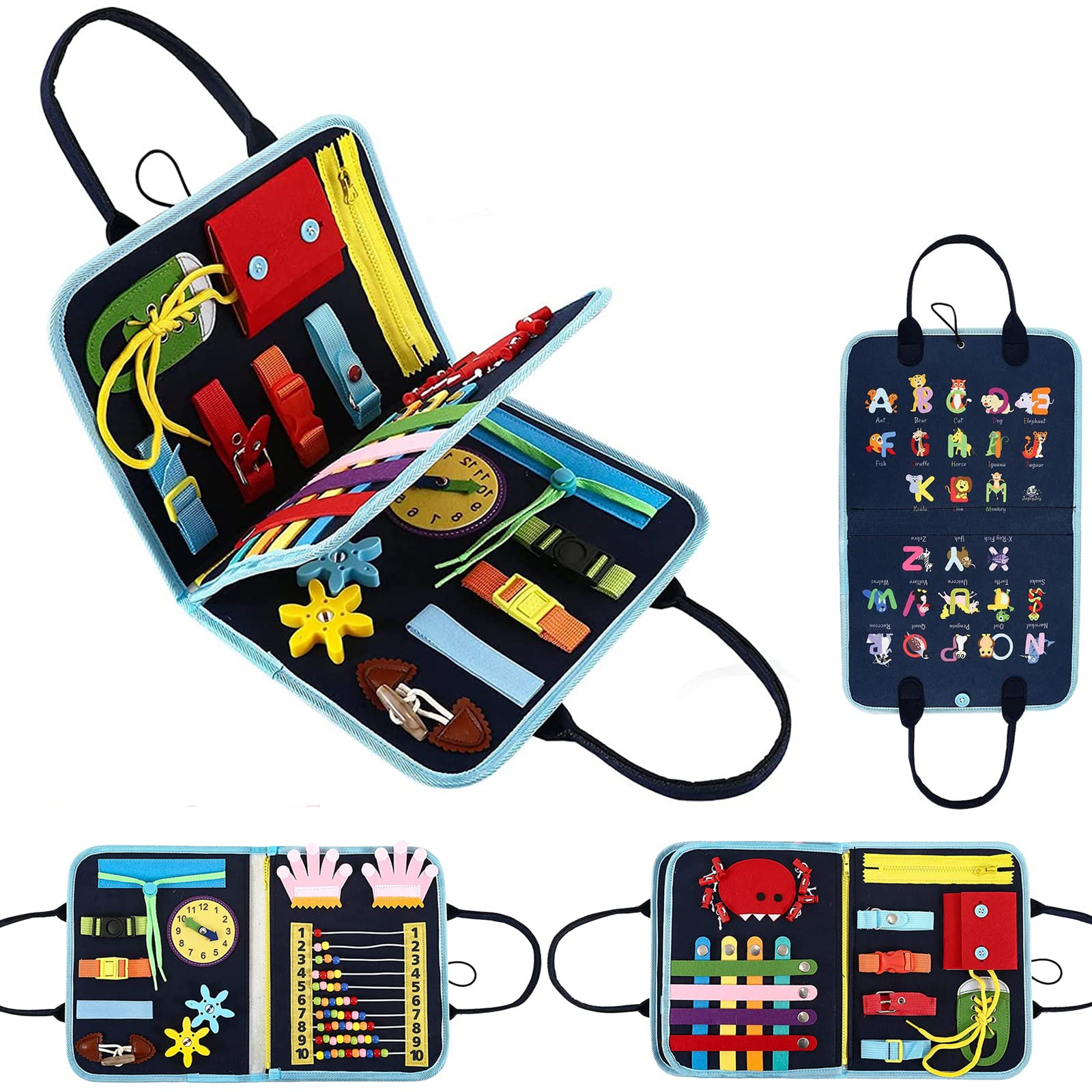 ALNKDH Fidget Blanket for Dementia, Alzheimer's Products for Calming & Comforting Dementia Activities, Sensory Blanket for Elderly Dementia Helps with Alzheimer’s, Asperger’s, Autism, Anxiety