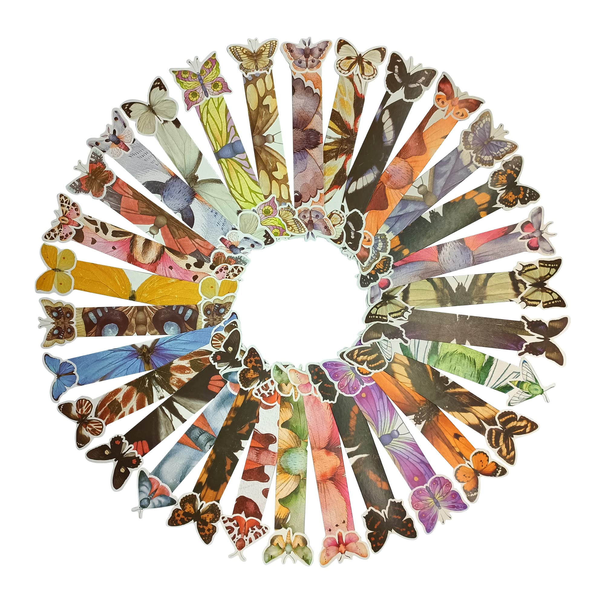 Wocoxo Natural Style Paper Bookmarks, 30 Pcs Cute Butterfly Bookmark Perfect for Any Book, Practical Students Reading Office Stationery Supplies (Butterfly)