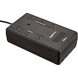Amazon Basics Standby UPS 600VA 360W Surge Protector Battery Power Backup, 8 Outlets - Black