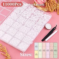 11000Pcs Flatback Pearls for Crafting