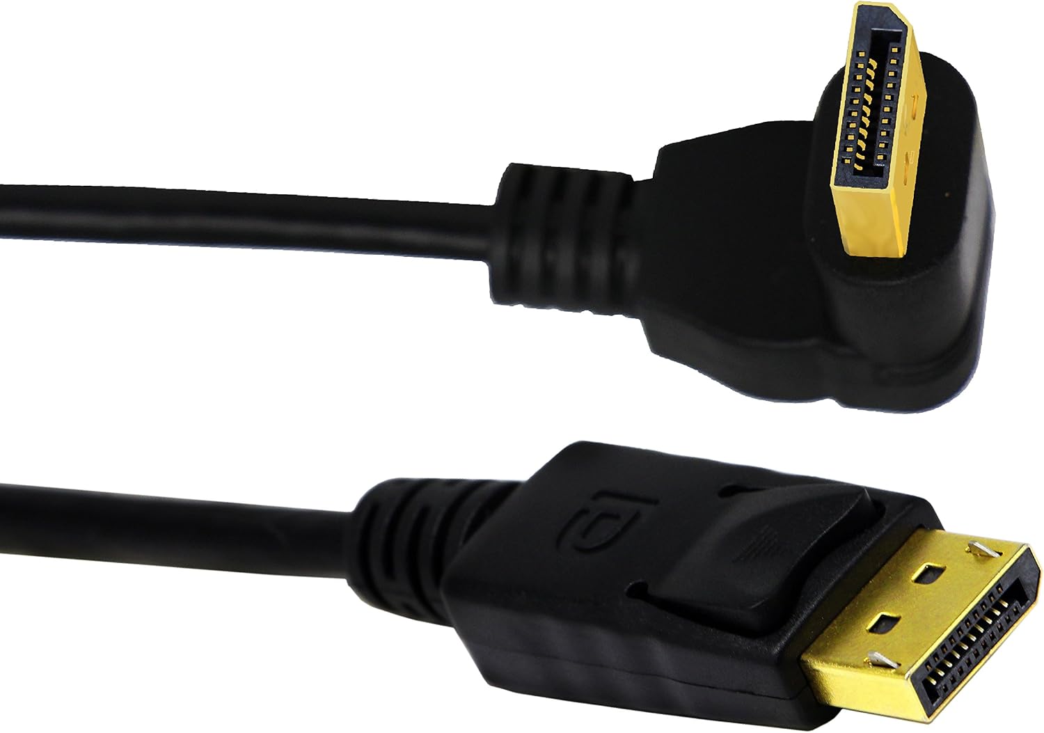 zdyCGTime DP to DP Cable,Gold Plated 90 Degree Up Displayport Male to Displayport Male Audio and Video Extender Adapter Cable.(30 CM/1Pack)