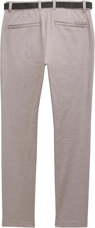 Pantalones para Hombre, 39128 - Estructura de zig Zag marrón Blanco, 30W / 30L