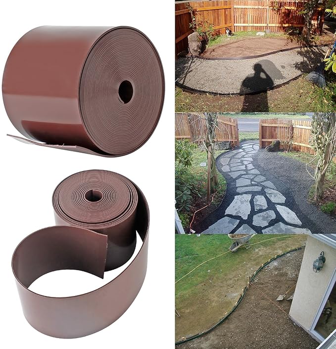 YITOO Lawn Edging Roll Smooth Plastic PE/Flower Bed Edging Mowing Edges