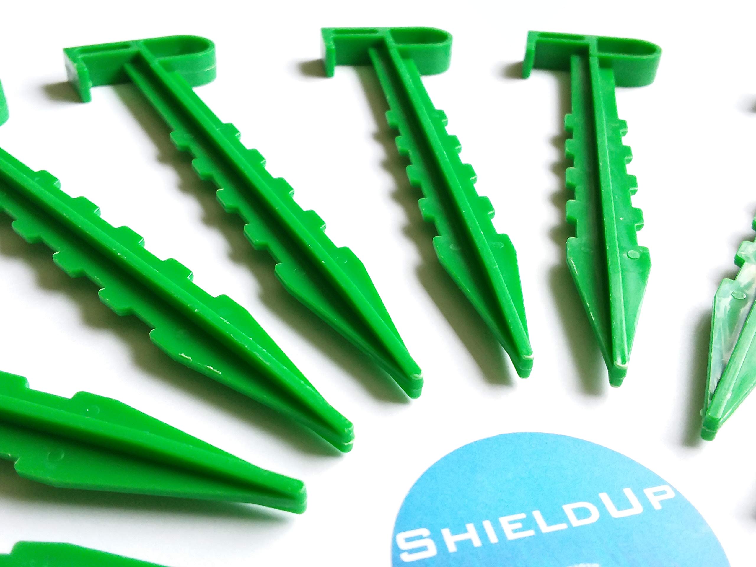 ShieldUp Long Strong Garden Pegs - 15cm length - ideal for pegging weed matting, tarpaulins & garden netting