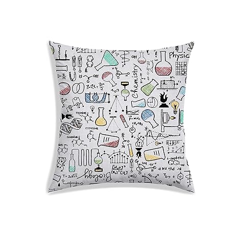 Buy Radanya Science Lab Tool Digitally Printed Cushion Cover White