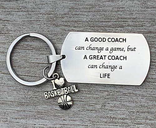 basketball coach keychain