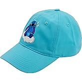 Disney Stitch Dad Hat, Sparkle Eyes Cloud Adjustable Baseball Cap with Curved Brim, Blue