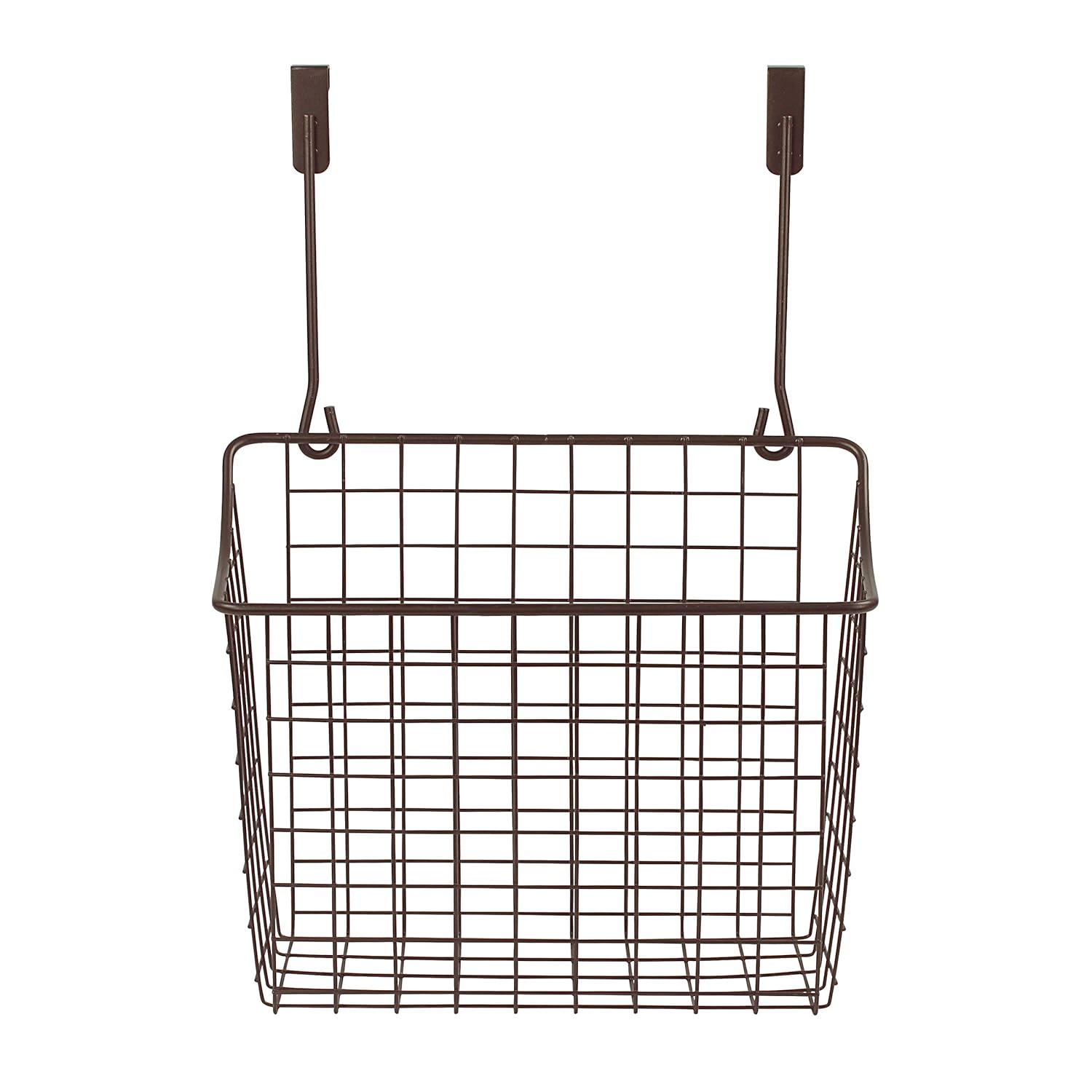 Spectrum Diversified Grid Storage Basket, Over The Cabinet, Steel Wire Sink Organization for Kitchen & Bathroom, Large, Bronze - Home Storage Baskets