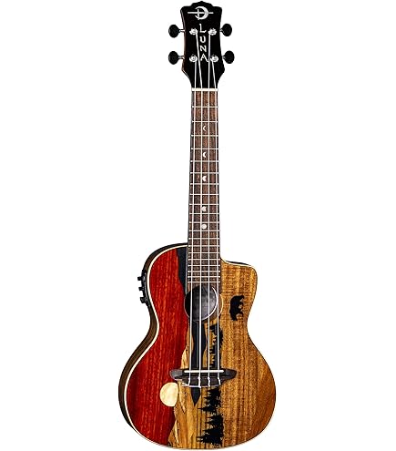 Amazon.com: Luna Guitars Vista Deer, 4-String Concert