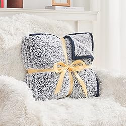 EMME Sherpa Blanket Twin Size Fleece Throw