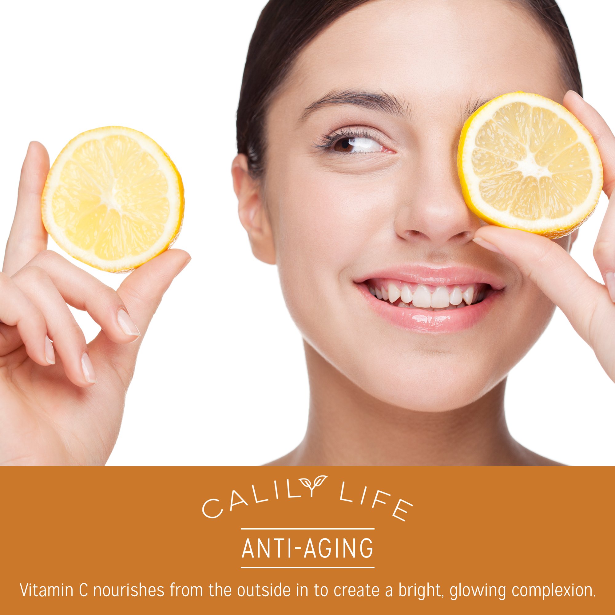 Calily Life Hyaluronic Acid Vitamin C Serum with Dead Sea Minerals, 1 Oz. – Contains Vitamins A, C, E, B5 and More - Restores Youthful Glow - Hydrates, Enrichens, Strengthens and Nourishes [ENHANCED]