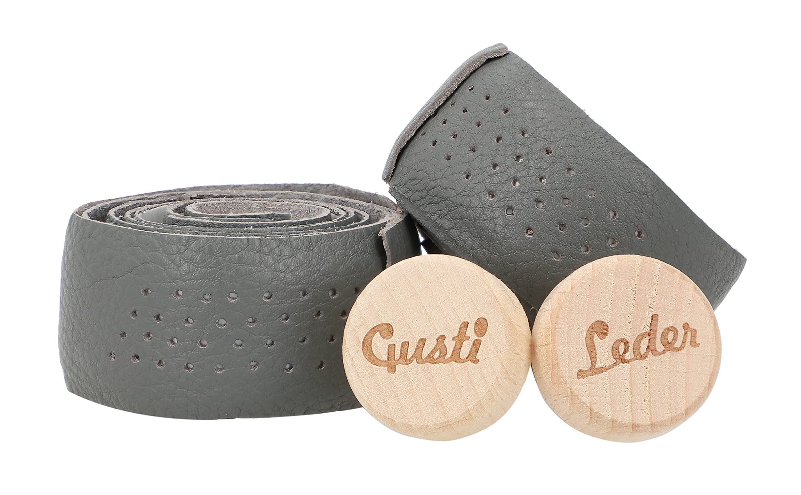 Gusti Real Leather Handlebar Tape Bicycle – Fausto C. 80 cm Grip Tape Handle Bar Tape Bicycle Accessories Road Bike Cork Grey Leather