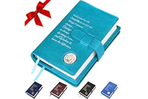 Galileo® Double AA Big Book Cover & 12 Steps & 12 Traditions | AA Gift | Alcoholics Anonymous (Serenity Prayer/Coin Pocket/Ocean Turquoise)