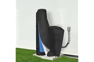 Sobana Water Softener Cover with Split Zipper,Waterproof,Dust Proof Anti-UV Outdoor All Weather Protection(64" H x 40" W x 16" D, Black)