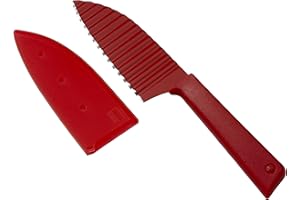 Kuhn Rikon Colori+ Krinkle Cut Garnish Knife, Red