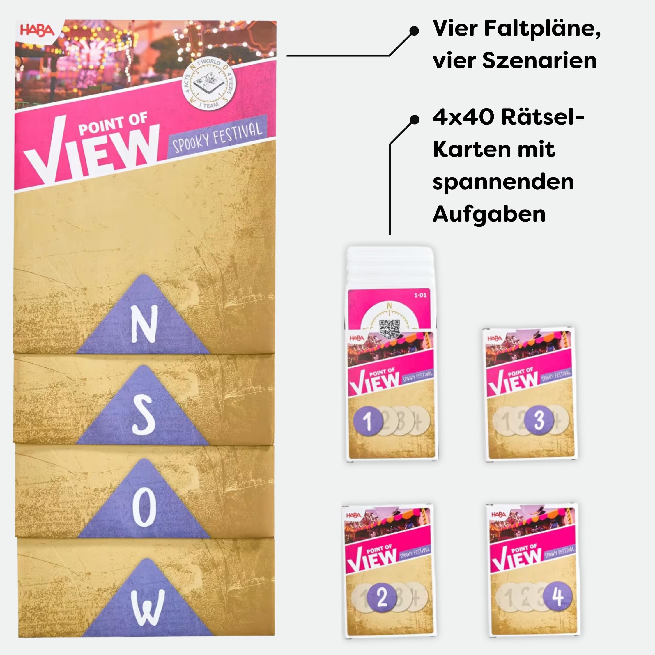 HABA Point of View: Spooky Festival – Kooperatives Rätsel- & Detektivspiel für 2–8 Spieler ab 12 Jahren – Teamspiel mit innovativer Perspektivwechsel-Mechanik – 2011787001 5