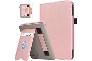 DMLuna Case for Kobo Clara BW (N365) / Clara Colour (N367) / 2E, Hands-Free Stand Premium PU Leather Cover With Auto Sleep/Wa