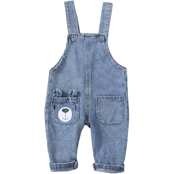 The Children’s Place Girls Denim Overalls – 100% Cotton Adjustable Straps, Five-Pocket Style - View #6