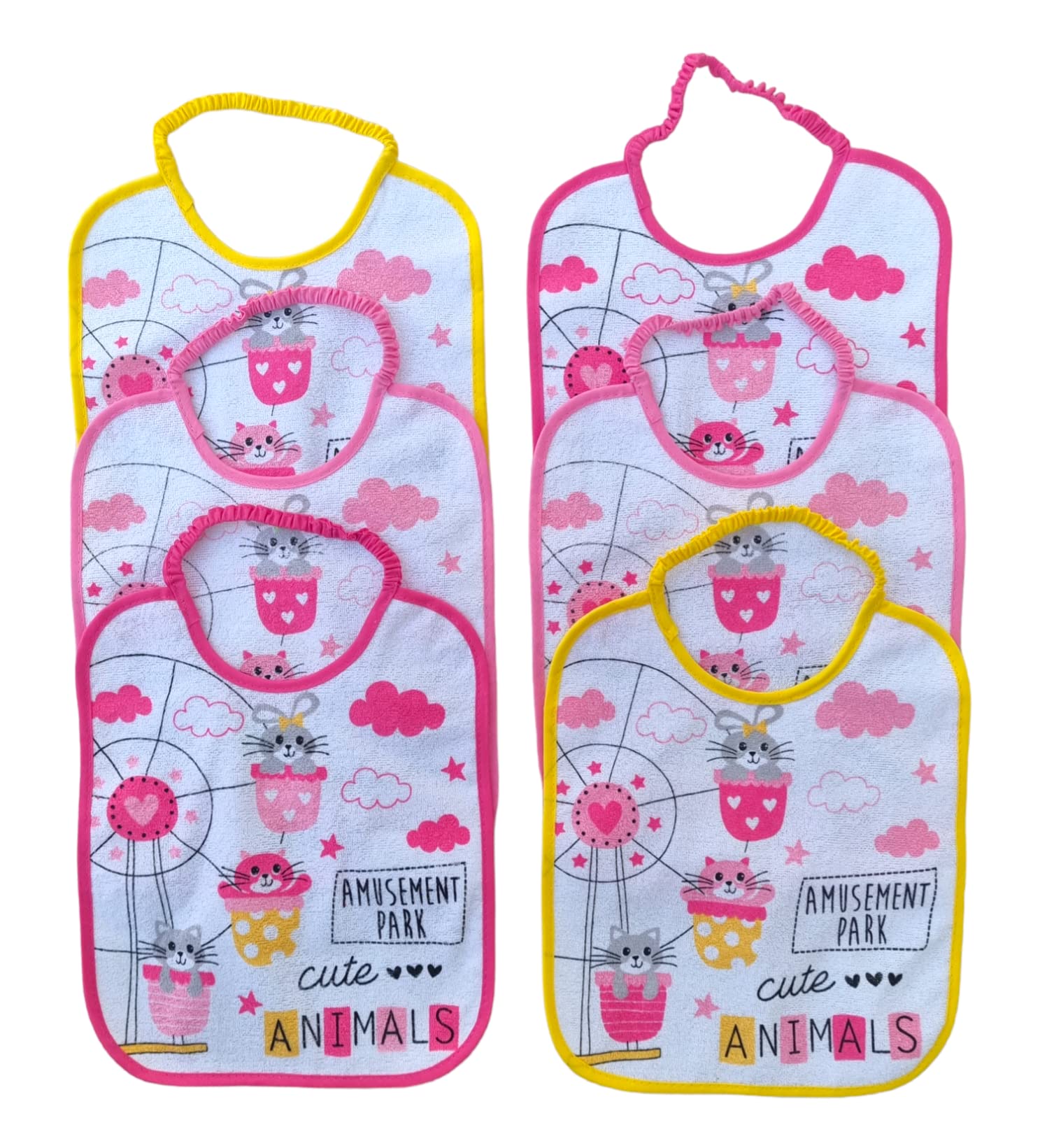 Ellepi Large Bibs Cotton Sponge Waterproof Retro PVC Jelly Months Mom Childbirth Hospital Gift Idea Birth Silicone Kit Breastfeeding Childhood Waxed Products, Girl Medium1, One Size