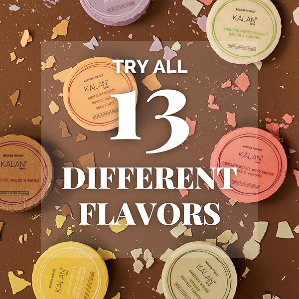 KALAN MIX AMARANTH FLOUR WAFER THINS, VEGAN AND SUGAR-FREE, PACK OF 12