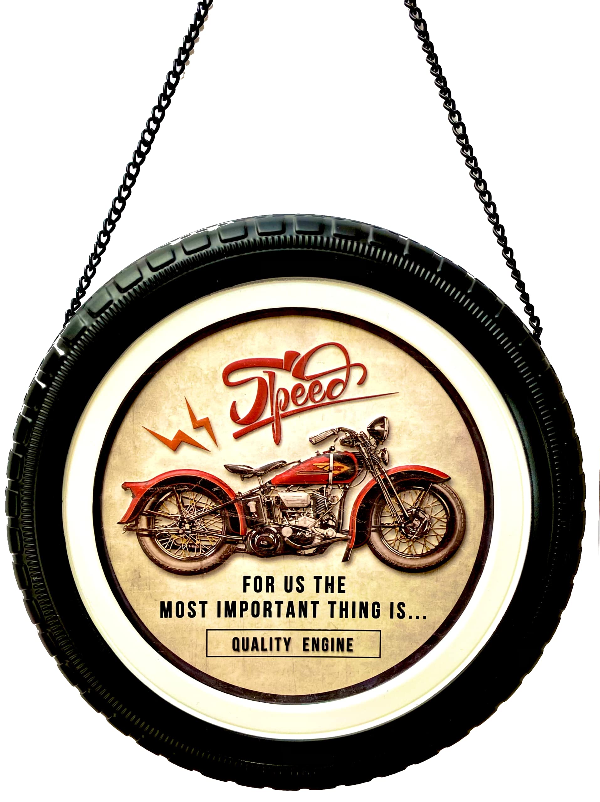 DiiliHiiri 3D Classic Motorcycle Sign Vintage Retro Style Bar Pub Cafe Workshop Garage Decoration Vintage 50s Style 30x60x4cm (9541-3)
