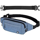 WATERFLY Fanny Pack Waist Bag: Small Hip Pouch Bum Bag Fannie Pack Phanny Fannypack Waistpack Bumbag Beltbag Sport Slim Fashionable for Jogging Hiking Hiker Woman Man