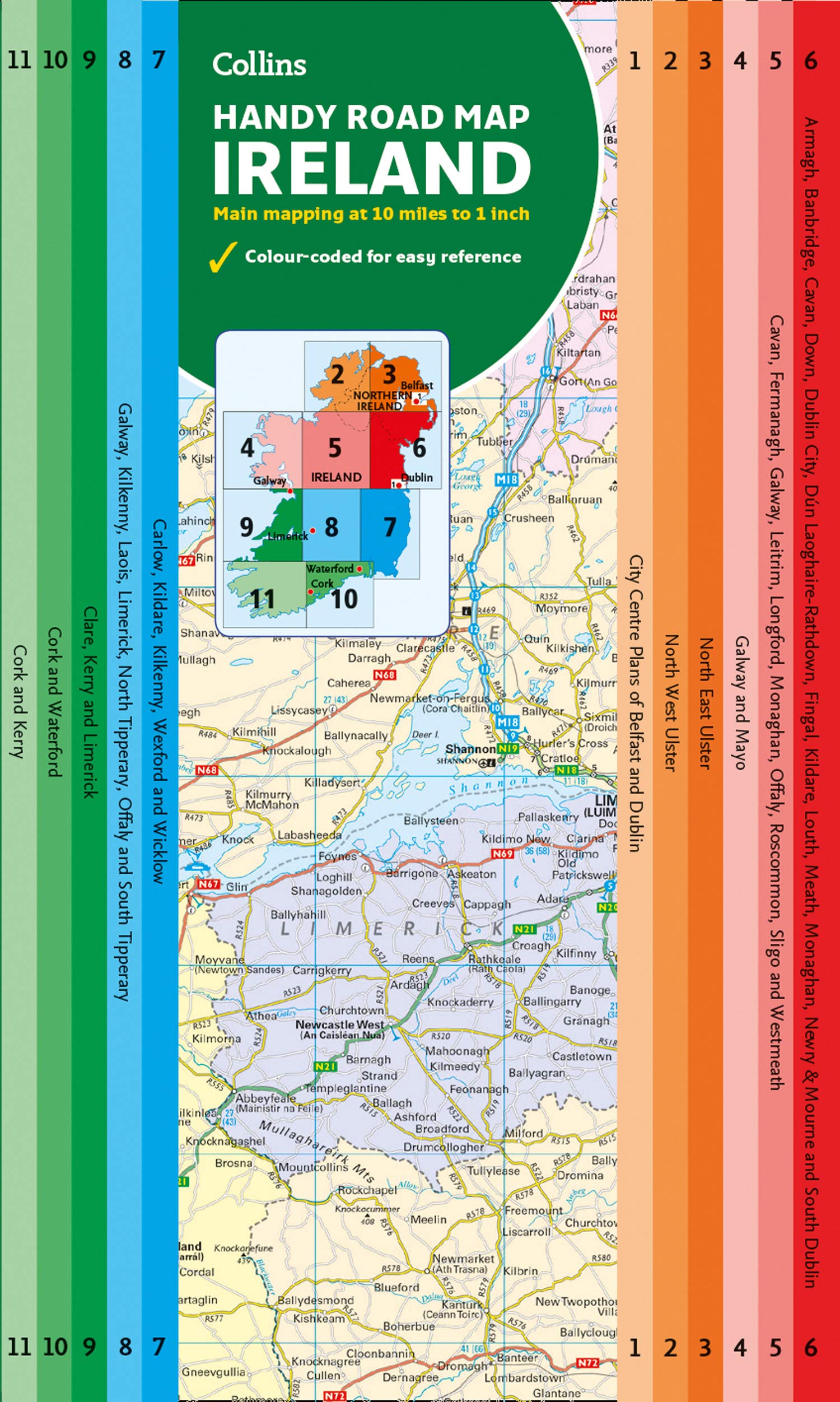 road map of ireland 2020 Buy Map Of Ireland Handy Collins Road Atlas Book Online At Low road map of ireland 2020