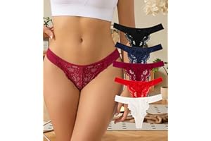 Lace Thongs for Women Sexy Underwear Stretch T-back Panties