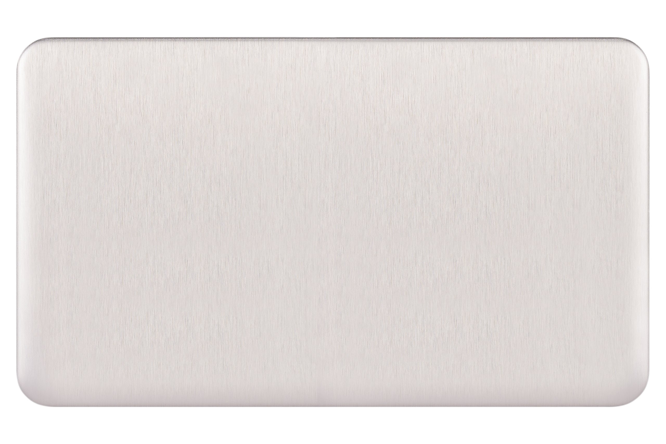 Schneider Electric Lisse Screwless Deco - Double Blank Plate, GGBL8020SS, Stainless Steel