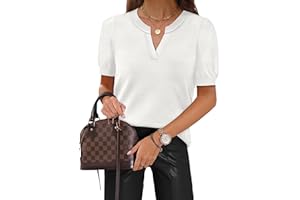 WIHOLL Short Sleeve Sweater Tops 2026 Spring Summer Trendy Knit Business Casual Essential V Neck Sweaters