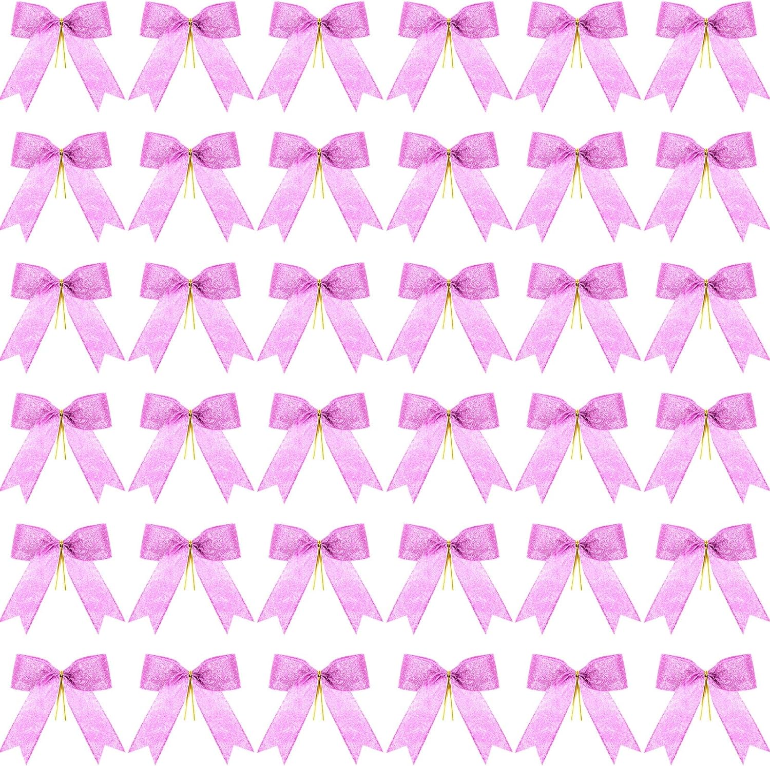 Bows & Ribbons - Sumind 36 Pieces Glitter Bow Tie Ribbon Twist Tie Bows for Treat Bags Gift Wrapping Basket Wedding Baby Shower Birthday Valentine's Day Christmas Party (Pink)