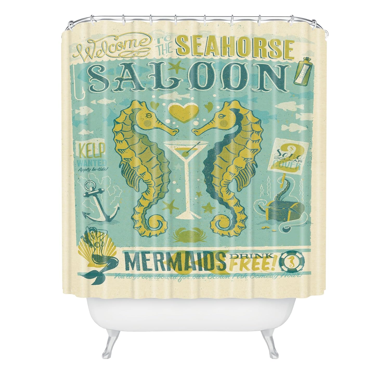 Hot Sale Deny Designs Anderson Design Group Seahorse Saloon Shower
