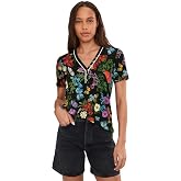 Johnny Was The Janie Favorite Short Sleeve Henley Tee- Kahlan