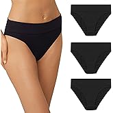 Maidenform Women's M Underwear, Seamless Hi-Cut Bikini Panties, High-Leg Underwear for Women, 3-Pack