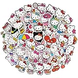 Cute Hello Kitty Stickers for Laptop, 50Pcs Lovely Waterproof Water Bottle Stickers for Skateboard Cup Guitar Luggage…