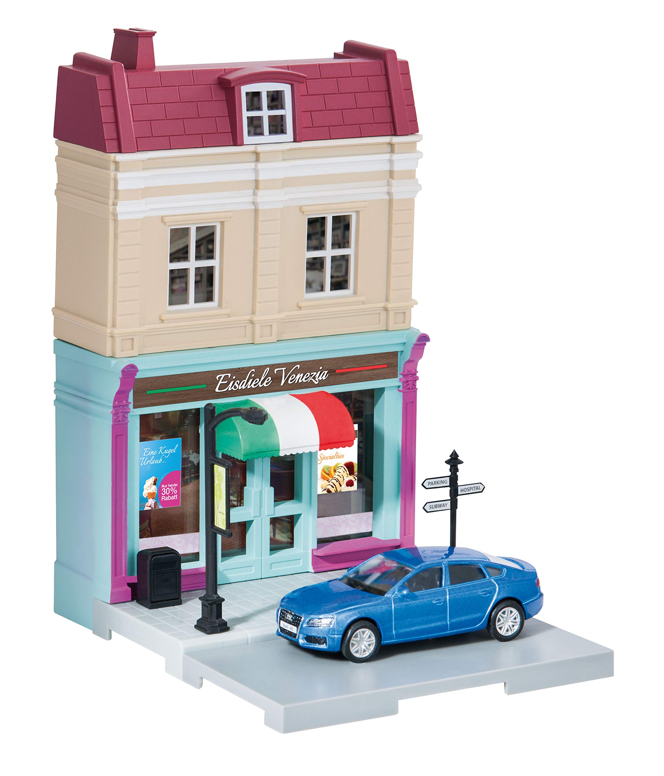 City of Herpa: ice cream store with Audi A5 for handicrafts, games and as a gift
