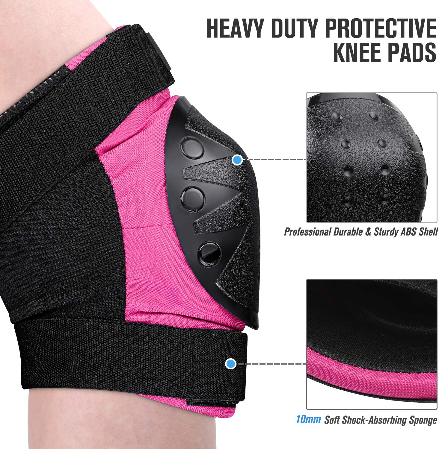 G4Free Adults Kids Bike Knee Pads Elbow Pads Wrist Guards 3 in 1 Protective Gear Sets for Skateboarding, Roller Skating Cycling Scooter : Sports & Outdoors