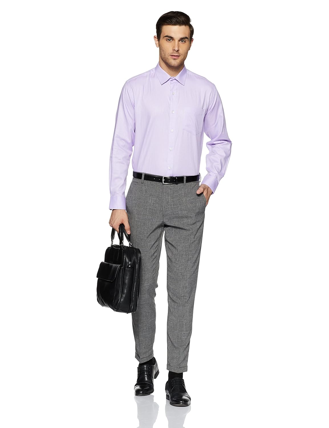 symbol amazon brand men's formal premium dobby regular fit shirt