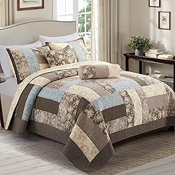 NIUDÉCOR HOME Patchwork Comforter 3pcs King Size