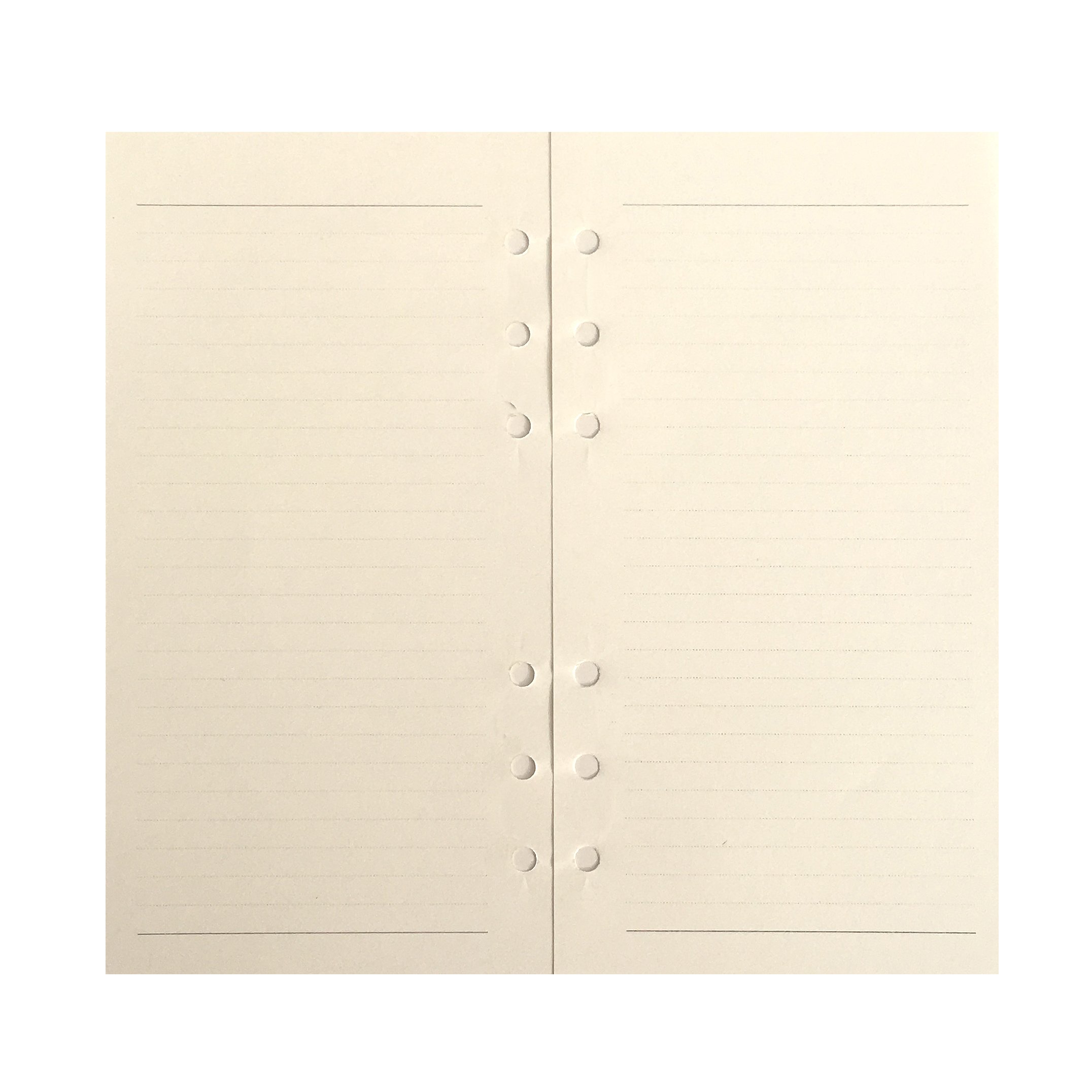 A6 6-Holes Cover Round Ring View Binder File Folder for Loose Leaf Sheet Protectors (A6 Paper Refill-Lined, 1 Package)