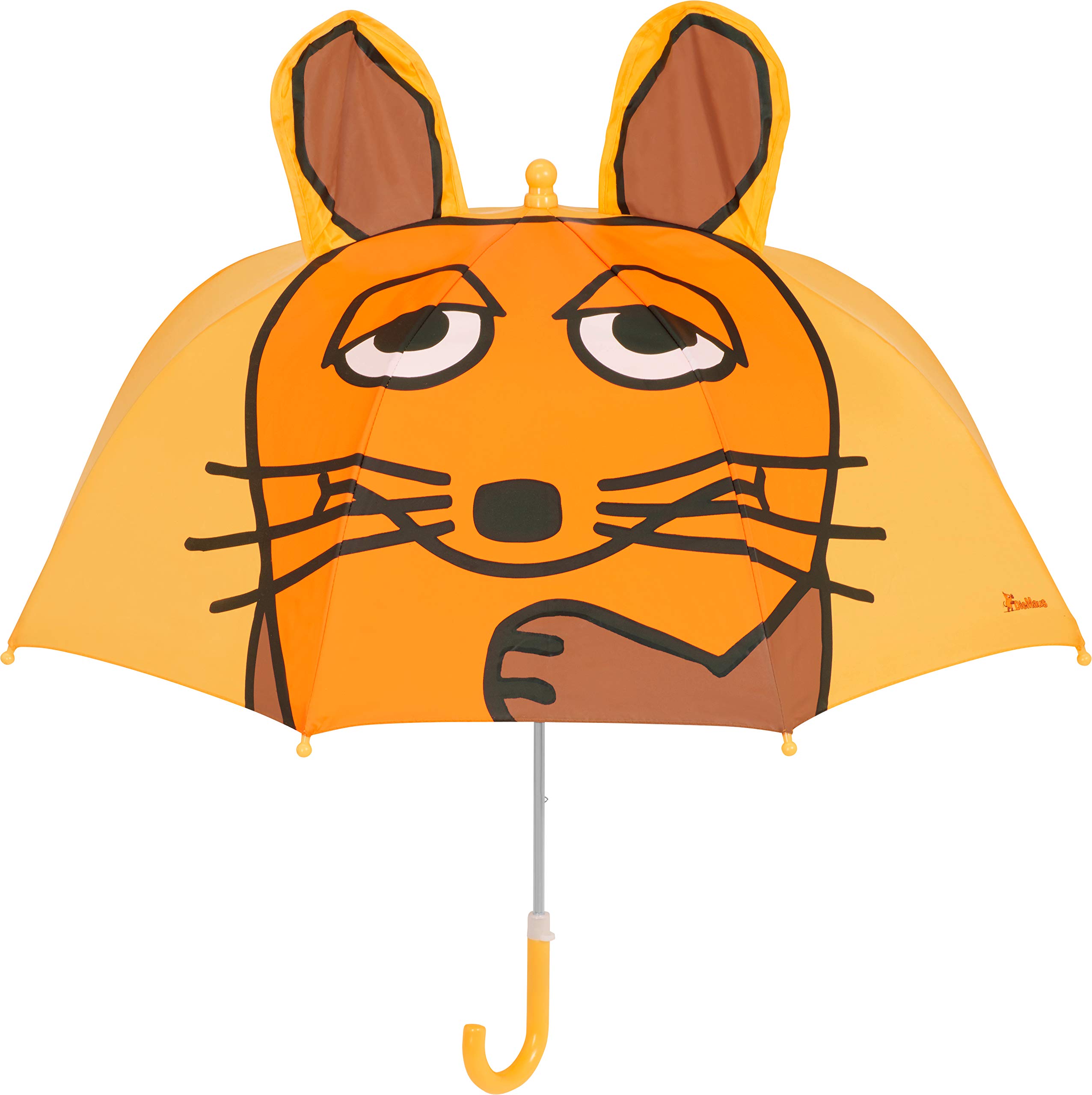 Playshoes Unisex Kids 3D umbrella THE MOUSE 448510, 12 - Yellow, One size