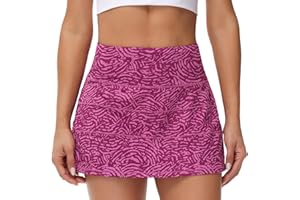 MCEDAR Pleated Tennis Skirt for Women with Pockets Women's High Waisted Athletic Golf Skorts Skirts Running Workout Shorts