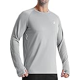 Roadbox Men's UPF 50+ Swim Rash Guard, Long Sleeve UV Sun Protection SPF Water Shirts Quick Dry for Outdoor Fishing Hiking