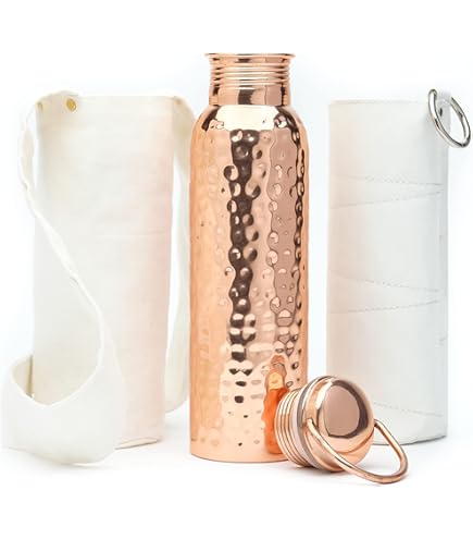 Massief Koperen Water Fles Met Tuimelaars Set Van 3 Stuks Duurzame Drink Ware Al Massief Koperen Water Fles Met Tuimelaars Set Van 3 Stuks Duurzame Drink Ware Al
