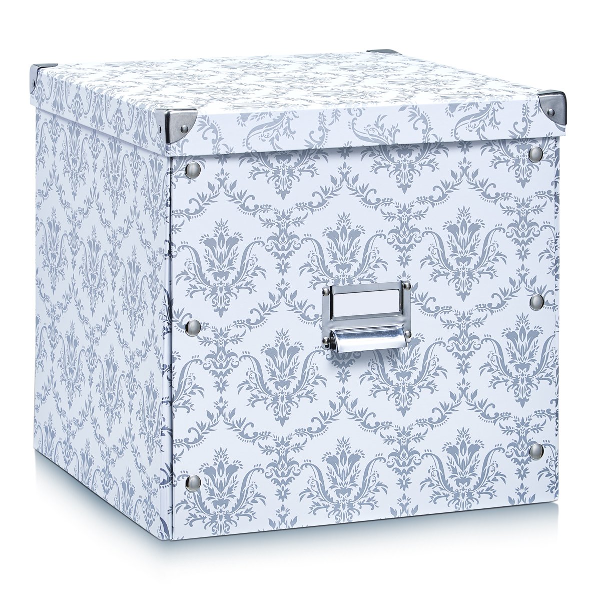 Zeller 17974 2-Piece Basket Set 16 x 16 cm / 20 x 20 cm Fabric Purple