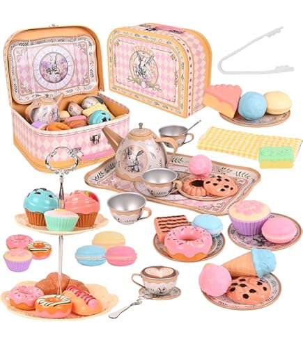 Amazon.com: Floss & Rock 43P6396 Enchanted Tin Tea Party Playset