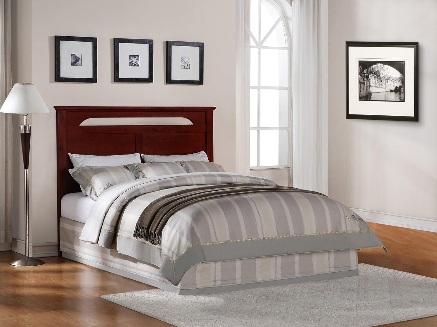 Dorel Living Queen or FullSized Headboard in Solid Wood in Cherry Finish eBay