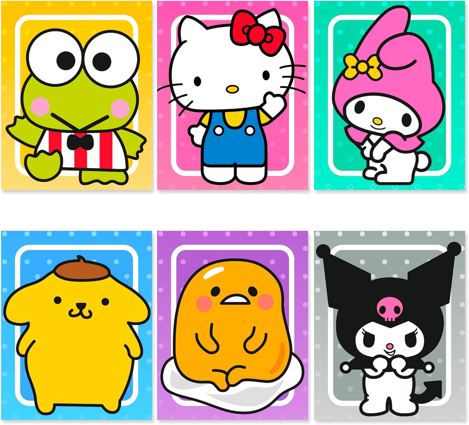 Wall Décor - JUMANT Kawaii Poster Set for Hello Kitty Poster Wall Decor - Sanrio Poster - Fits Hello Kitty Wall Decor & Sanrio Room Decor - Girls Bedroom Decor - Girl Room Decor - Kawaii Room Decor Aesthetic